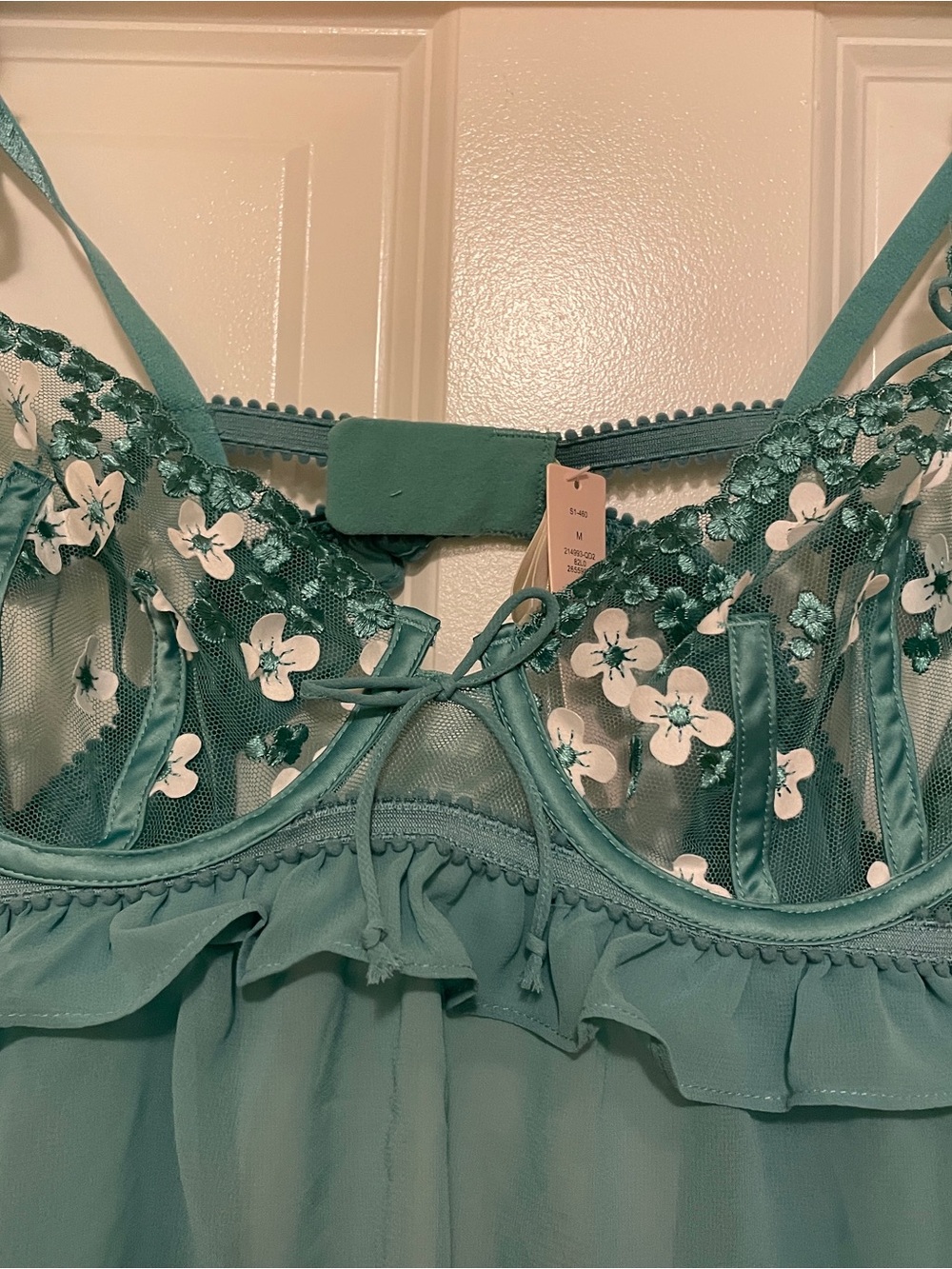 For Love And Lemons daisy embroidered Sheer Floral Babydoll - Picture 5 of 6